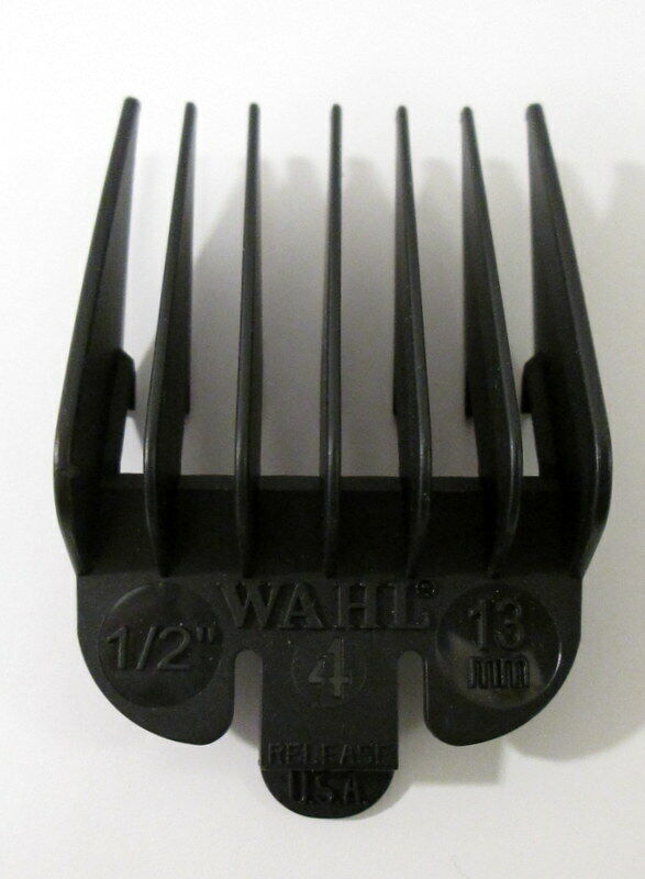 1/2" Wahl Attachment Hair Clipper Guide Replacement Guard 13mm #4 Black Plastic  - £4.78 GBP