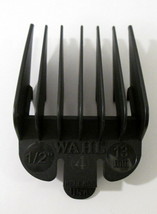 1/2" Wahl Attachment Hair Clipper Guide Replacement Guard 13mm #4 Black Plastic  - $6.00