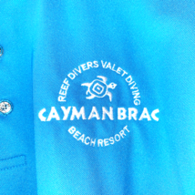 Cayman Island Polo Shirt Beach Resort  Mens LARGE Reef Divers Brac Quick Dry - £23.07 GBP