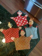 Vintage 1950&#39;S 4 Piece Lot Howdy Doody Hand Puppets Phineas Flub Clarabel - £47.33 GBP