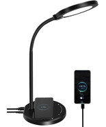 Desk Lamp with Wireless Charger, LED Desk lamp with USB Charging Port,5 ... - £13.73 GBP