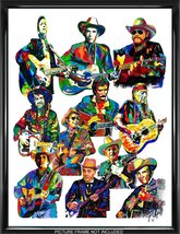 Bluegrass Country Players Johnny Cash Willie Nelson Poster Print Wall Art 18x24  - £21.71 GBP