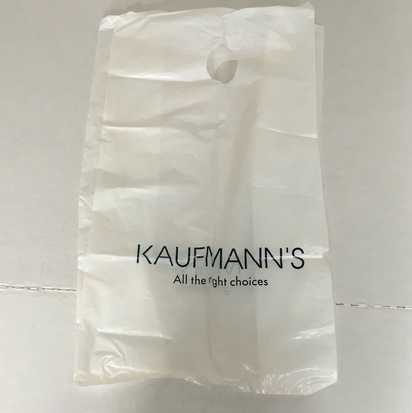 Vintage defunct Kaufmann&#39;s all the right choices plastic store shopping ... - $19.75