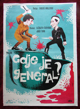 1964 Original Movie Poster Gdzie jest general Tadeusz Chmielewski Czyzew... - £205.41 GBP