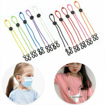 10PCS Adjustable Kids Face Caset Lanyard Cover Extender Ear Saver Neck Strap US - £8.92 GBP