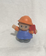 Fisher Price Little People Female Construction Worker 2.5&quot; Tall Figure 2002 A6 - £5.35 GBP