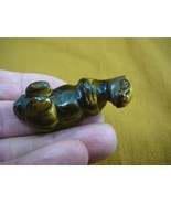 Y-OTT-LA-703) brown SEA OTTER gemstone STONE carving figurine cute littl... - £13.78 GBP
