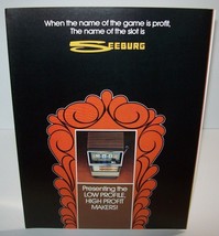 Seeburg Slot Machine FLYER Low Profile Vintage Foldout Promo Brochure Ar... - $19.79