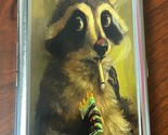Smoking Racoon 100&#39;s Size Cigarette Case with lighter ID Holder Wallet - $21.73