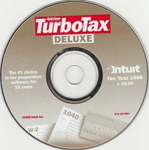 Quicken TurboTax Deluxe / State ~ Tax Year 1998 for Windows ~ CD-ROM - $19.43 CAD