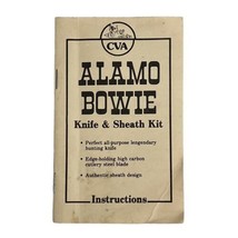 CVA Connecticut Valley Arms Alamo Bowie Knife &amp; Sheath Kit Instruction Manual - £7.40 GBP