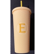 20oz Insulated cup -  Modern Expressions  YELLOW Tumbler E Monogram Bran... - £7.46 GBP