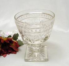 1706 Vintage Indiana Colony Park Lane Clear Glass Tall Sherbet - £5.99 GBP