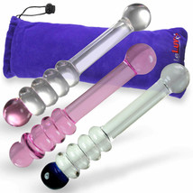 LeLuv Glass Dildo 8 Inch Mystic Wand Beads with Premium Padded Pouch - £17.05 GBP+