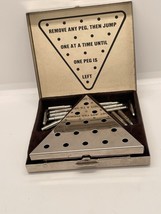 Vintage Towle Silver Plate Travel Peg Jumping Game Missing 1 Peg - $14.01
