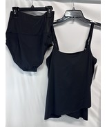 LeiLani 2 Pc Black High Waist TummyControl  Blouson Tankini Bathing Suit... - $40.56 CAD
