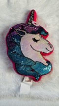 Justice Unicorn Accent Pillow Plush, Flip Sequin Color Change, New - $21.78