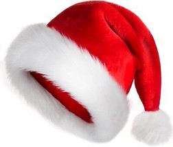 Christmas Hat Santa Hat Adult Xmas Holiday Hat for Women and Men Extra T... - $18.88