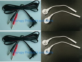 Electrode Massage Cables for AURAWAVE Massager-Use Snap OR Pin Electrode... - £17.01 GBP