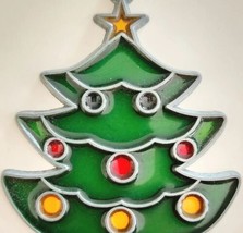 Christmas Tree With Star Decoration Ornament Enamel Resin Filled 4&quot; E34 - £15.71 GBP