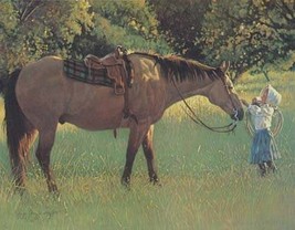 Best Of Friends - Limited Edition Print by CAA Artist Wayne Baize - Horse and Gi - £78.18 GBP