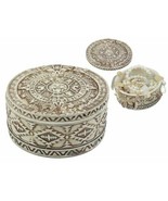 Round Mesoamerican Maya Aztec Jewelry Box Figurine 5&quot;D Solar Calendar Su... - $35.54 CAD