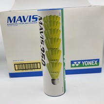 10 Tubes Yonex Mavis 350 Yellow Nylon Shuttlecocks, Blue Cap, Made in Japan - £127.60 GBP