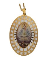 Caridad del Cobre 18k Gold Plated Medal Pendant with Chain - Ochun Medal... - £11.58 GBP