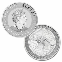 2020 1 oz .9999 Silver $1 Australian Kangaroo BU Brilliant Uncirculated - €61,28 EUR