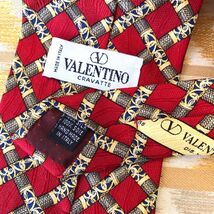 Vintage Valentino Cravatte Silk Necktie Italy Ornate Art Deco Print Art ... - $54.45