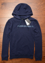 Armani Exchange $150 A|X Men Navy Organic Cotton Hooded Pullover Hoodie Jacket S - £51.26 GBP