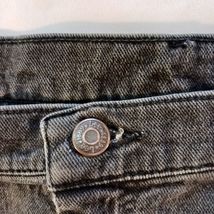 Lee M.R. Faded Black Denim Jeans Pocketed High Rise Women’s Size 16 Long image 3