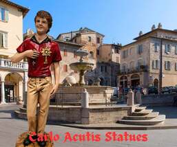 Saint Carlo Acutis, Apostle of the Eucharist Statue 10.50",New from Colombia #L0 - $1,563.83 MXN