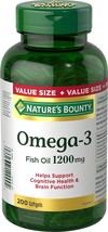 Nature&#39;s Bounty Omega-3 1200mg 200 Count - £65.38 GBP