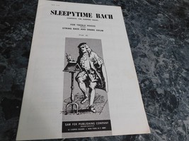 Sleepytime Bach (Cantata 140 Sleepers Wake SSA String Bass Snare Drum - $2.99