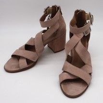 BP Izzy Block Heel Sandals Shoes in Pink Suede size 5M - £15.68 GBP