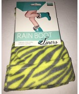 Rain Boot Liners-Green Zebra-Sz M/L 8-10-Keep Your Toes Toasty-SHIPS N 2... - $18.85 CAD