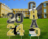 Graduation Decorations Class of 2024,Graduation Yard Sign,Yellow Congrat... - $34.75