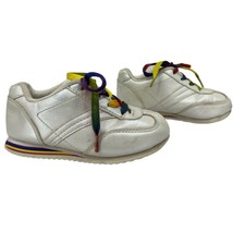 Circo Tennis shoes Rainbow lace 10.5 sneakers little girls retro shimmer  - £15.58 GBP