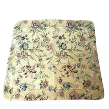 Chenille Extra Large Pillow Sham 27x29&quot; Standard Sham Beige Floral Red Blue - £11.62 GBP