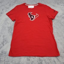 Nike Shirt Womens XL Red Houston Texans Logo Slim Fit Sports Cotton Tee - £8.55 GBP