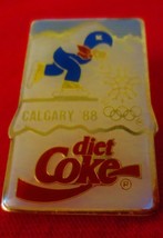 Diet Coke Calgary 88 Olympics Lapel Pin  Ice Skater in Blue - £2.77 GBP