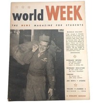 World Week Scholastic Magazine Students Medals Galore October 1 1945 Vol 7 No 3 - £15.65 GBP