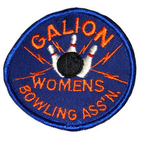 Galion, Ohio Womens Bowling Association Vintage Embroidered Round Patch Rare - $13.88