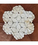 Vintage Handmade Doily 9 Inch White Round Crochet - $205.92 MXN