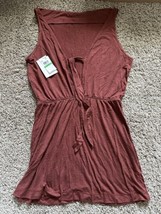 Becca Breezy Basics Convertible Cover-Up Dress  Bronze Size Large Elasti... - $23.36