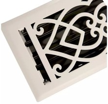 New White 6&quot; x 14&quot; Victorian Steel Floor Register by Signature Hardware - $22.95
