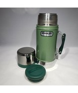 Stanley Classic Green Wide Mouth Bottle Stainless Steel 24 oz Hot Cold A... - £15.14 GBP