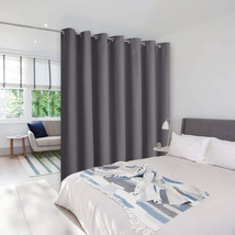 NICETOWN Room Divider Curtain Screen Partitions, Thermal Insulated Blackout Door - £26.07 GBP