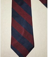 Mark Pendleton Repp Tie Blue with Red Stripes 100% Silk Made in the USA ... - $14.84